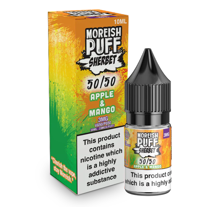 MOREISH PUFF SHERBET 50/50 APPLE & MANGO E-LIQUID 10ML