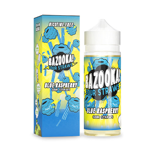 BAZOOKA BLUE RASPBERRY SOUR STRAWS E-LIQUID SHORTFILL 100ML