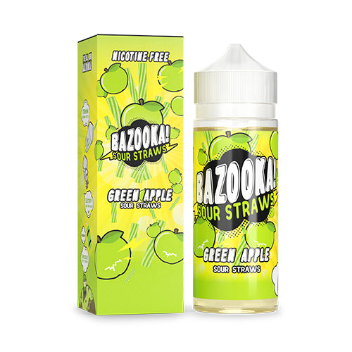 BAZOOKA GREEN APPLE STRAWS E-LIQUID SHORTFILL 100ML