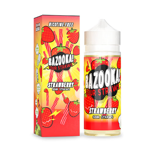 BAZOOKA STRAWBERRY SOUR STRAWS E-LIQUID SHORTFILL 100ML