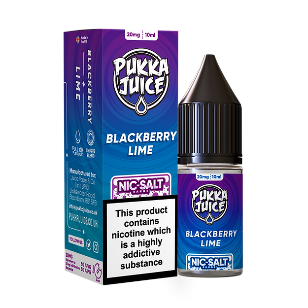 PUKKA JUICE BLACKBERRY LIME NIC-SALT 10ML