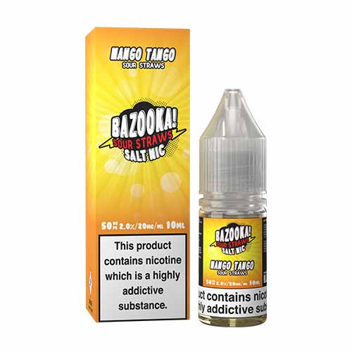 BAZOOKA MANGO TANGO SOUR STRAWS E-LIQUID NICOTINE SALT 10ML