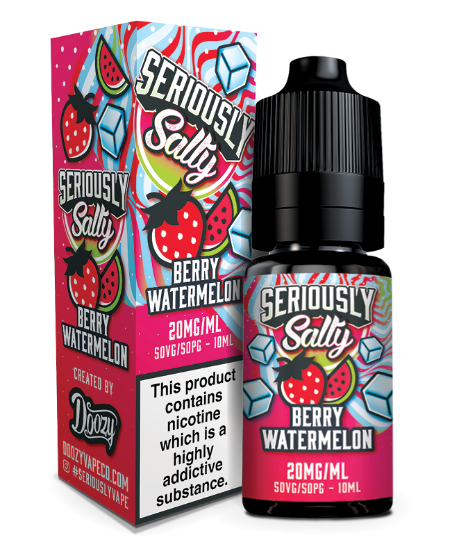 SERIOUSLY SALTY BERRY WATERMELON NIC SALT E-LIQUID 20ML