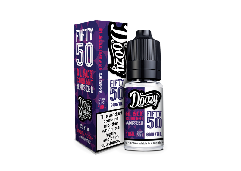 DOOZY 50:50 BLACKCURRANT ANISEED E-LIQUID 10ML