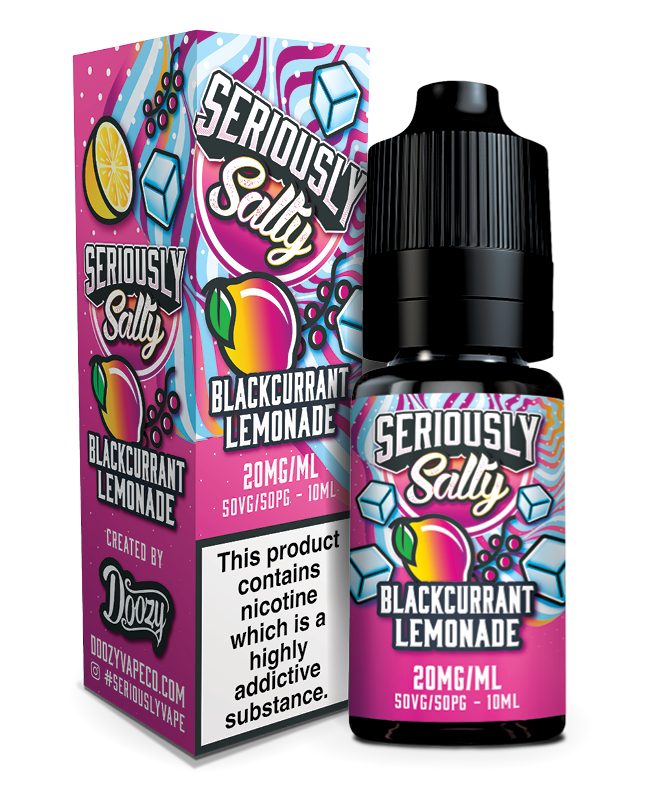 SERIOUSLY SALTY BLACKCURRANT LEMONADE NIC SALT E-LIQUID 20ML