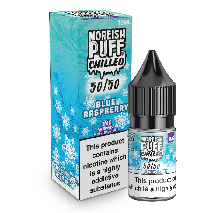 MOREISH PUFF CHILLED 50/50 BLUE RASPBERRY E-LIQUID 10ML