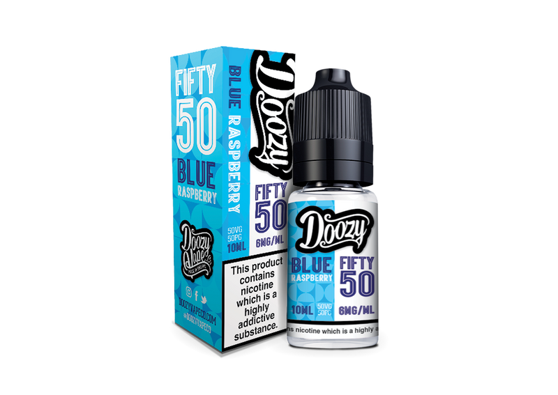 DOOZY 50:50 BLUE RASPBERRY E-LIQUID 10ML