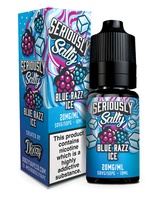 SERIOUSLY SALTY BLUE RAZZ ICE NIC SALT E-LIQUID 20ML