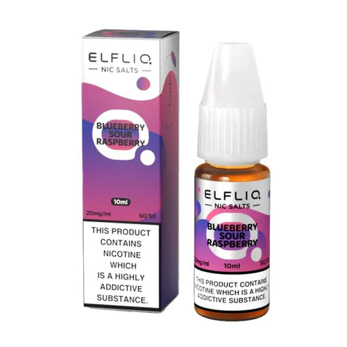 ELF BAR ELFLIQ BLUEBERRY SOUR RASPBERRY NIC SALT E-LIQUID 10ML