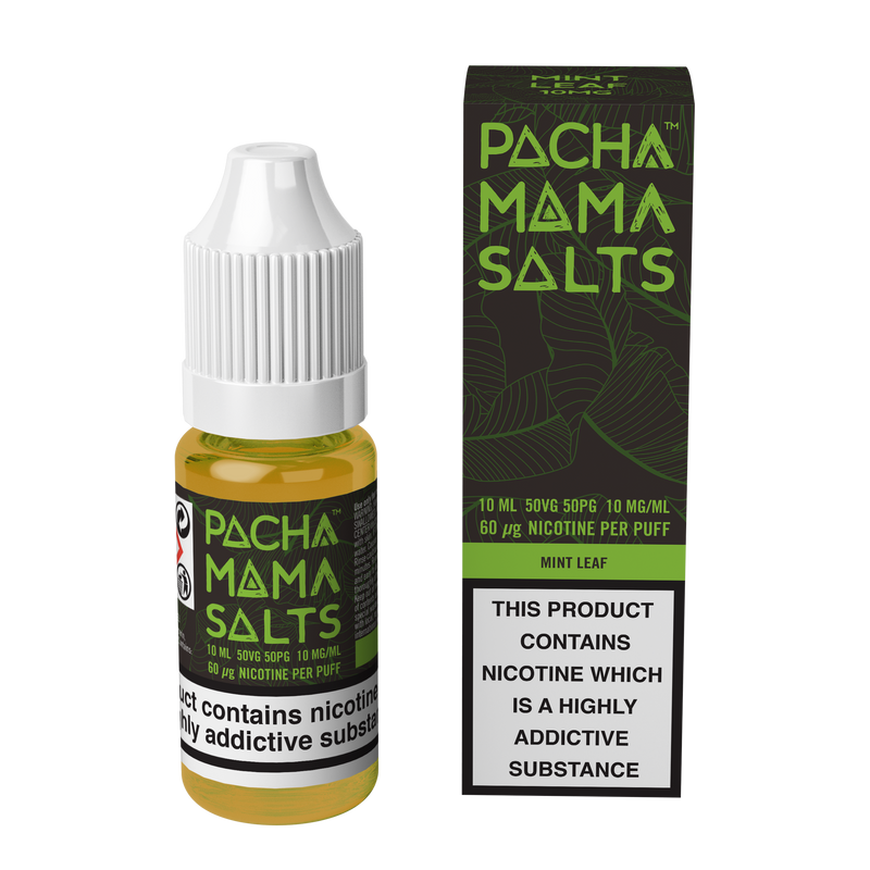 PACHAMAMA MINT LEAF NICOTINE SALT E-LIQUID 10ML