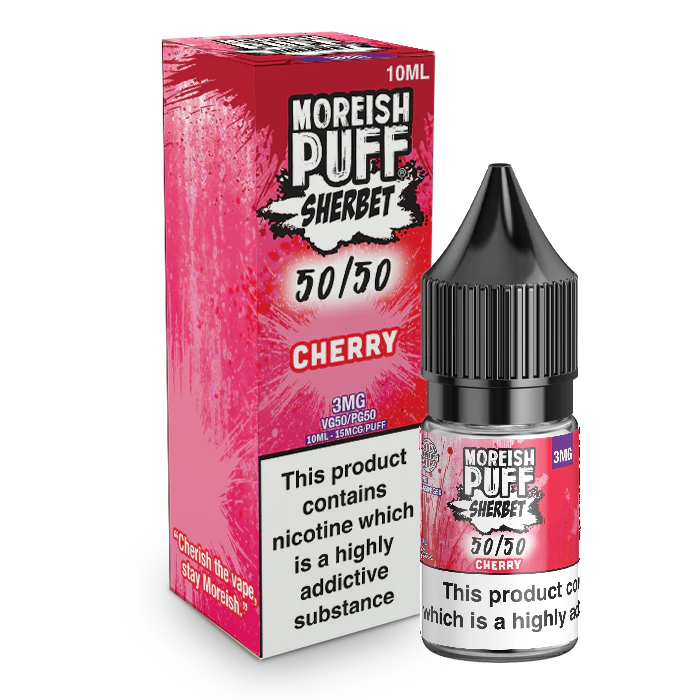 MOREISH PUFF SHERBET 50/50 CHERRY E-LIQUID 10ML