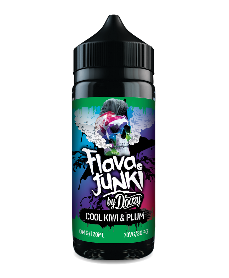 FLAVA JUNKI COOL KIWI AND PLUM E-LIQUID SHORTFILL 100ML