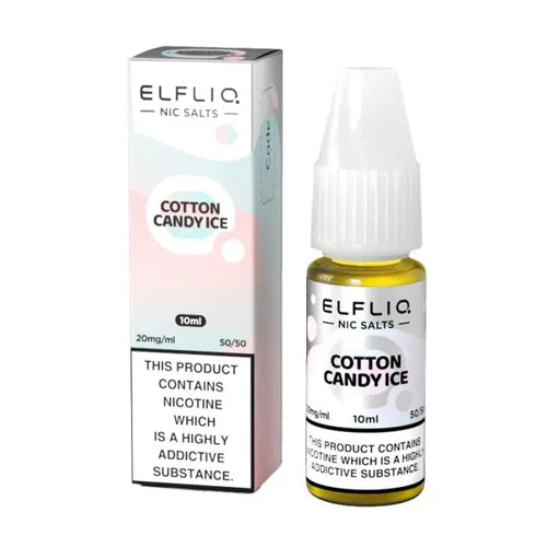 ELF BAR ELFLIQ COTTON CANDY ICE NIC SALT E-LIQUID 10ML