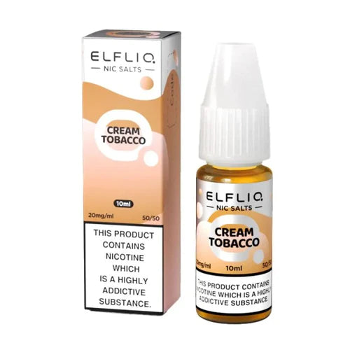 ELF BAR ELFLIQ CREAM TOBACCO NIC SALT E-LIQUID 10ML