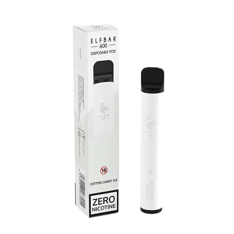 ELF BAR ZERO COTTON CANDY ICE DISPOSABLE VAPE 600 PUFFS