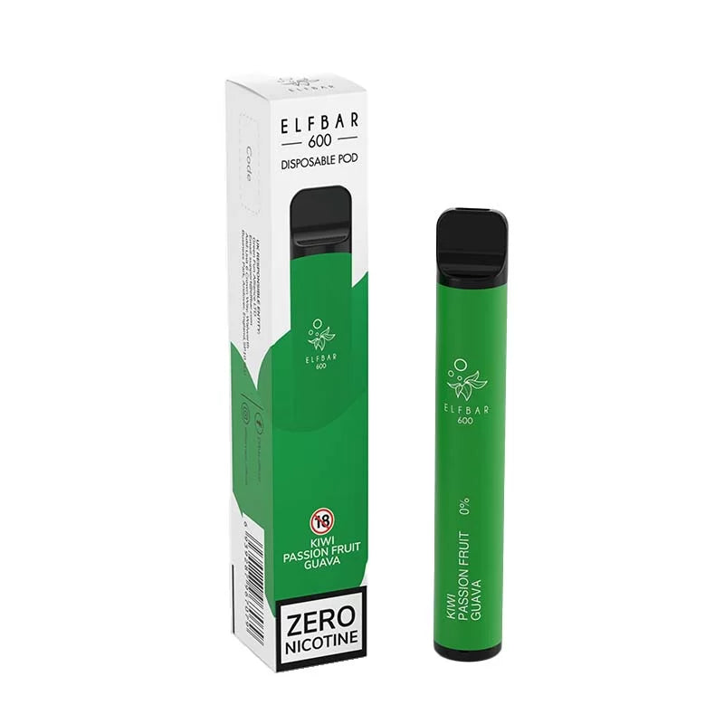 ELF BAR ZERO KIWI PASSIONFRUIT GUAVA DISPOSABLE VAPE 600 PUFFS