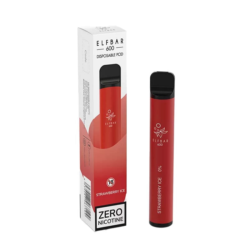 ELF BAR ZERO STRAWBERRY ICE DISPOSABLE VAPE 600 PUFFS