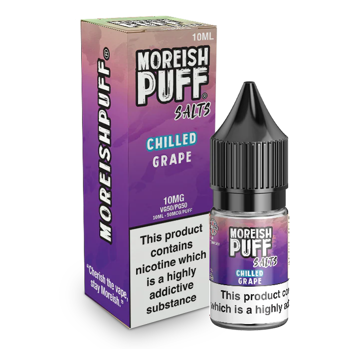 MOREISH PUFF SALTS CHILLED GRAPE NIC SALT E-LIQUID 10ML