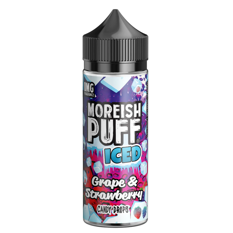 MOREISH PUFF ICED GRAPE & STRAWBERRY CANDY DROPS SHORTFILL E-LIQUID 100ML