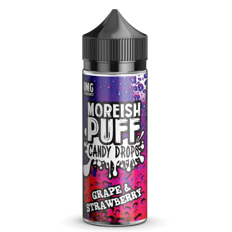 MOREISH PUFF CANDY DROPS GRAPE & STRAWBERRY SHORTFILL E-LIQUID 100ML