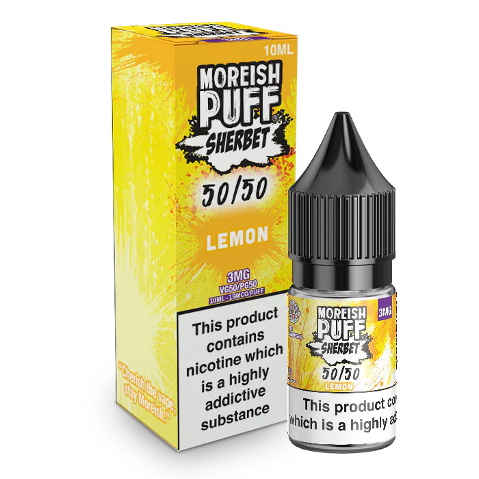 MOREISH PUFF SHERBET 50/50 LEMON E-LIQUID 10ML