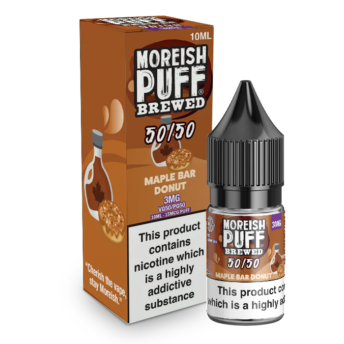 MOREISH PUFF BREWED 50/50 MAPLE BAR DONUT E-LIQUID 10ML