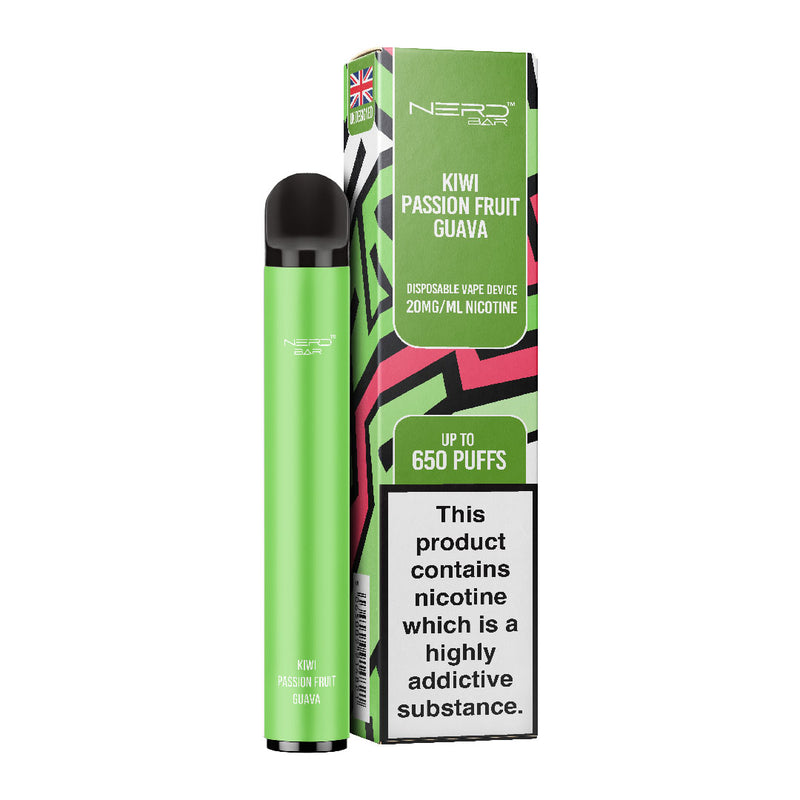 NERD BAR KIWI PASSION FRUIT GUAVA DISPOSABLE VAPE