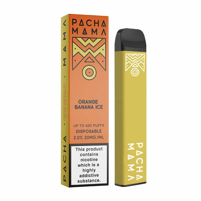 PACHA MAMA ORANGE BANANA ICE DISPOSABLE VAPE 600 PUFFS