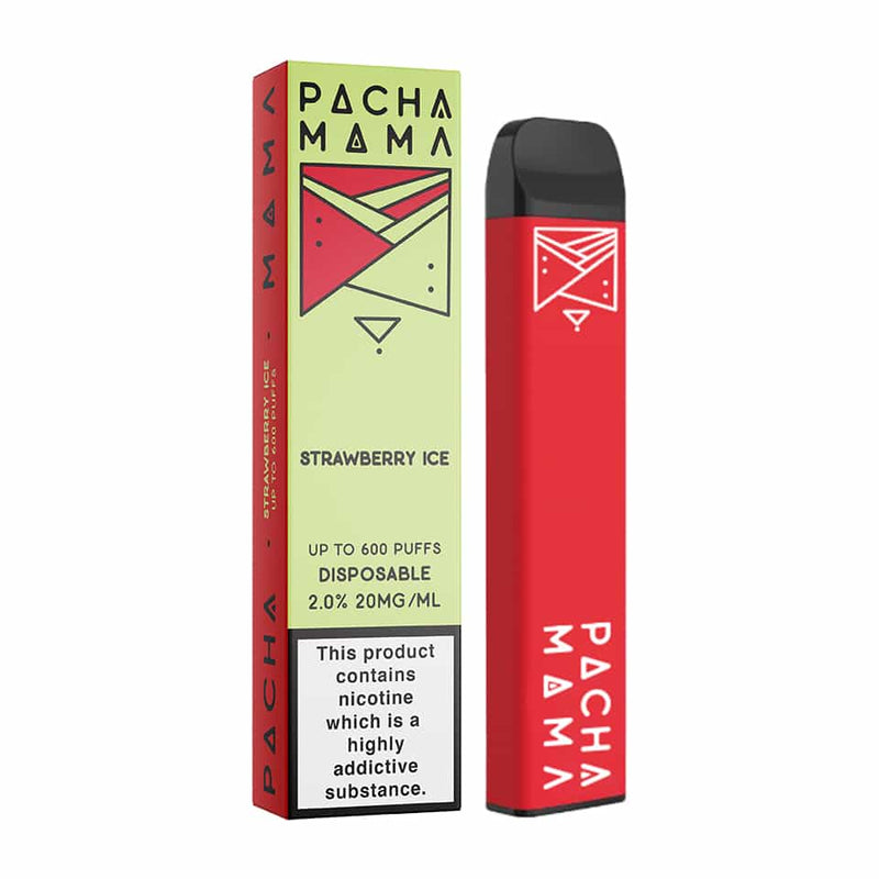 PACHA MAMA DISPOSABLE VAPE STRAWBERRY ICE 600 PUFFS