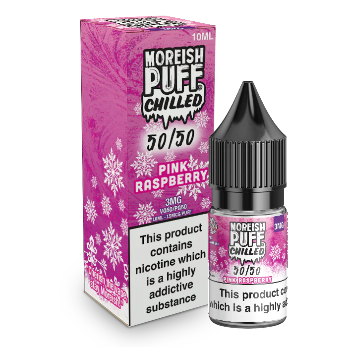 MOREISH PUFF CHILLED 50/50 PINK RASPBERRY E-LIQUID 10ML