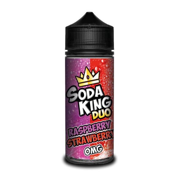 SODA KING DUO RASPBERRY STRAWBERRY E-LIQUID SHORTFILL 100ML