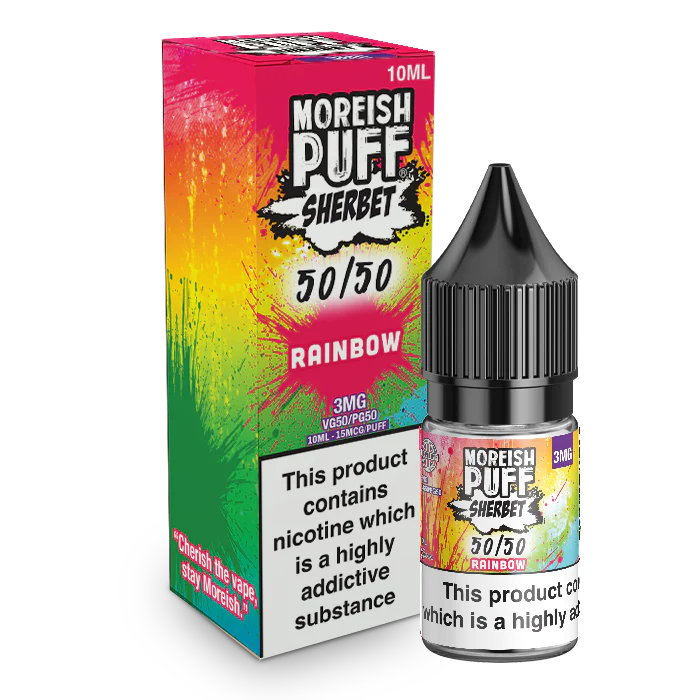 MOREISH PUFF SHERBET 50/50 RAINBOW E-LIQUID 10ML