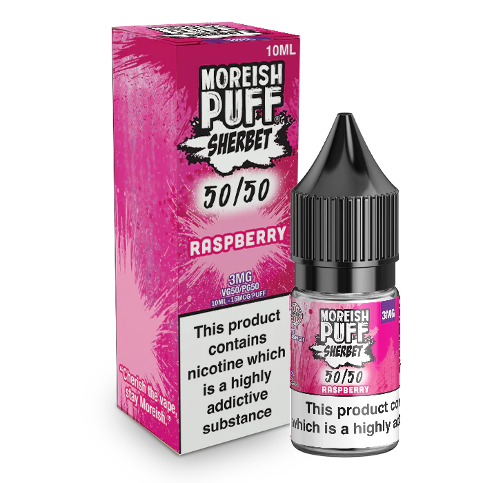 MOREISH PUFF SHERBET 50/50 RASPBERRY E-LIQUID 10ML