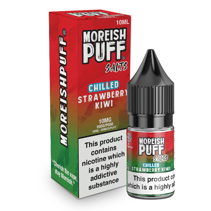 MOREISH PUFF SALTS CHILLED STRAWBERRY KIWI SALT E-LIQUID 10ML