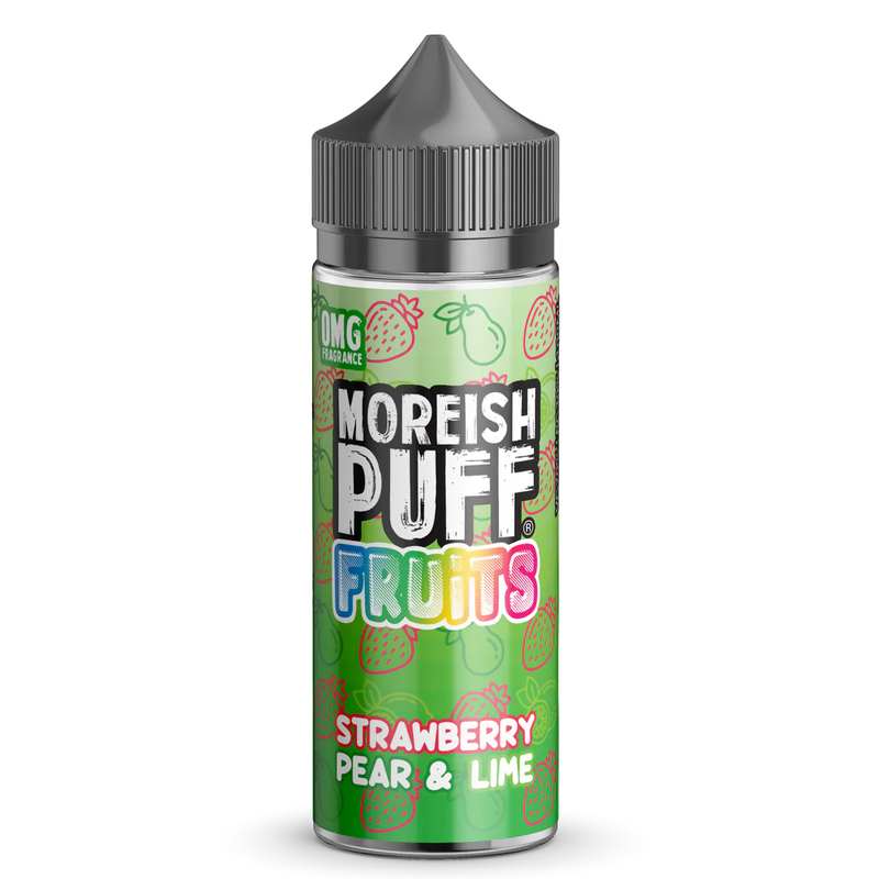 MOREISH PUFF FRUITS STRAWBERRY, PEAR & LIME SHORTFILL E-LIQUID 100ML