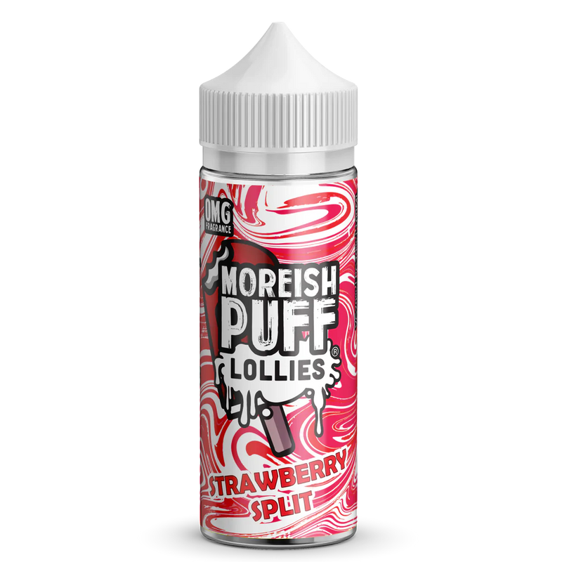 MOREISH PUFF LOLLIES STRAWBERRY SPLIT SHORTFILL E-LIQUID 100ML