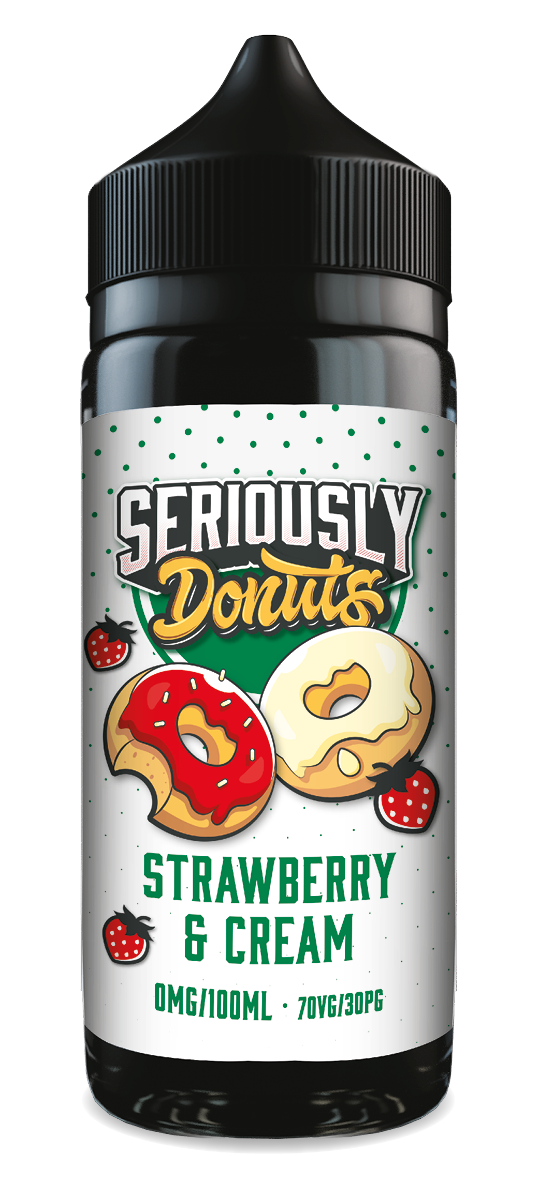 SERIOUSLY DONUTS STRAWBERRY AND CREAM E-LIQUID SHORTFILL 100ML