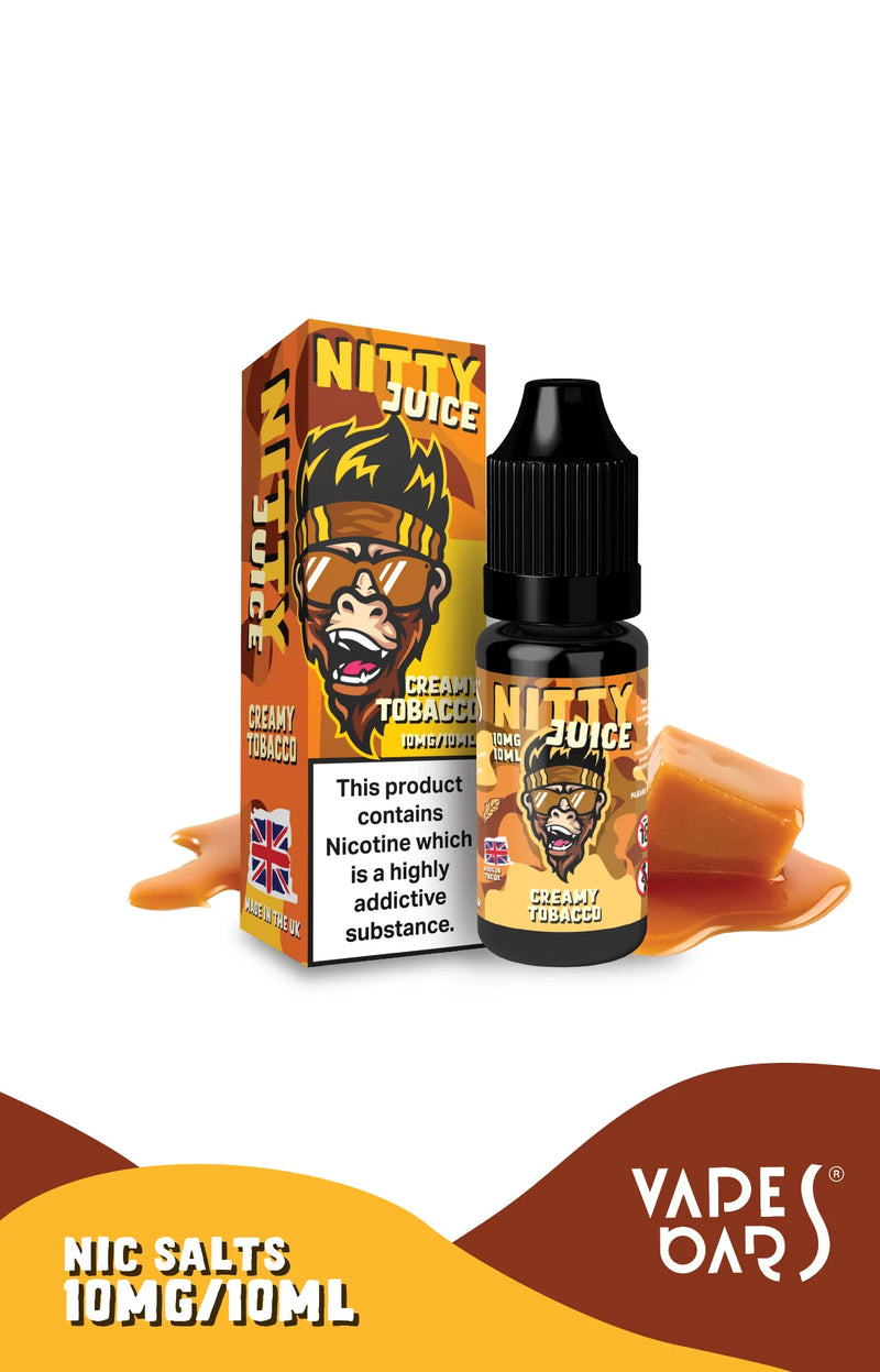 VAPES BARS NITTY JUICE CREAMY TOBACCO 10mg/20mg