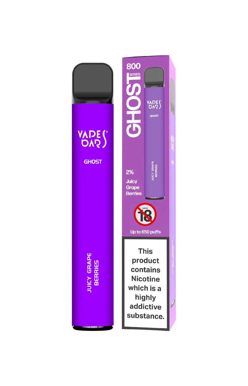 VAPES BARS GHOST JUICY GRAPE BERRIES DISPOSABLE VAPE