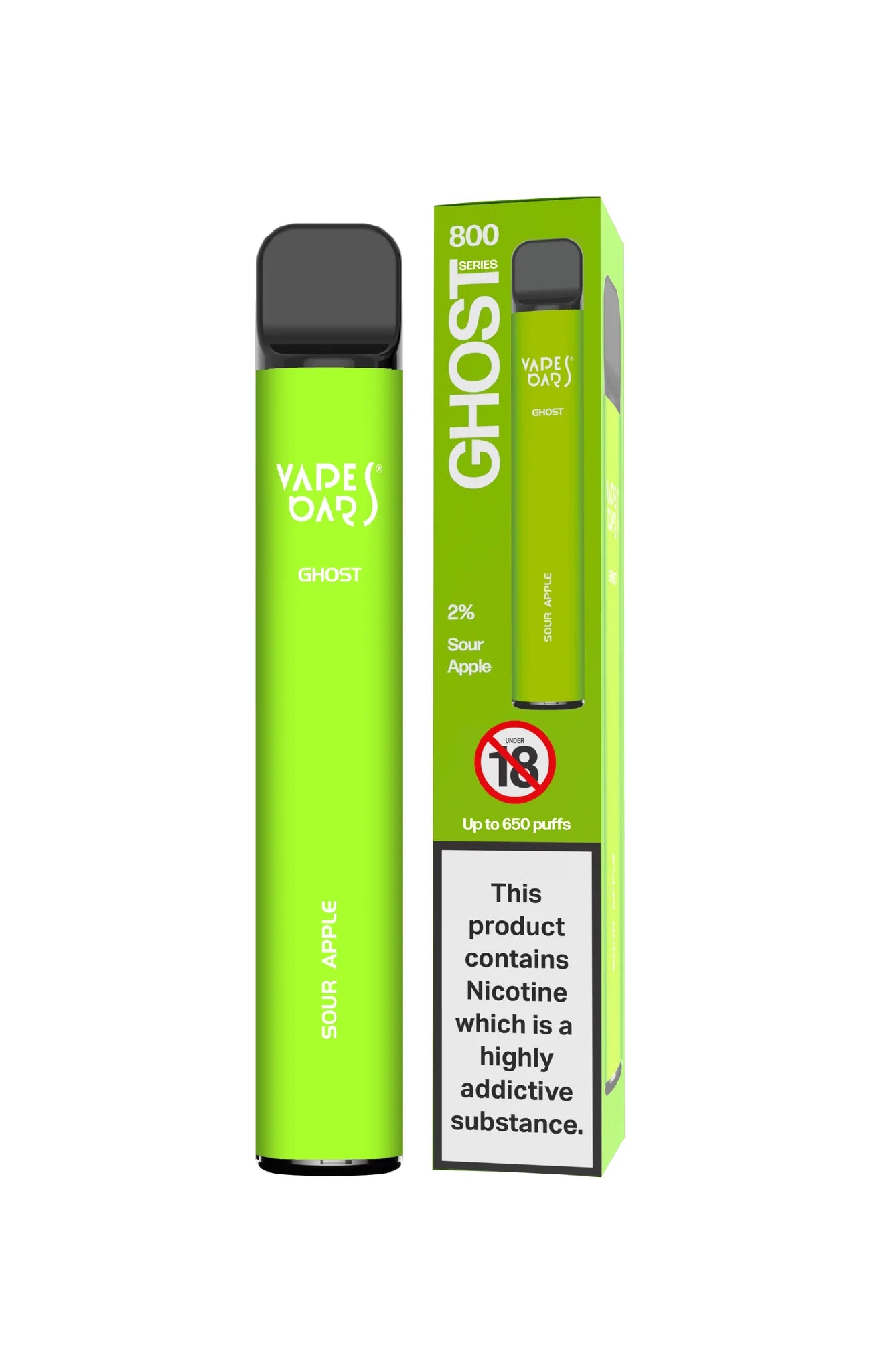 VAPES BARS GHOST SOUR APPLE DISPOSABLE VAPE – PuffStoreUk