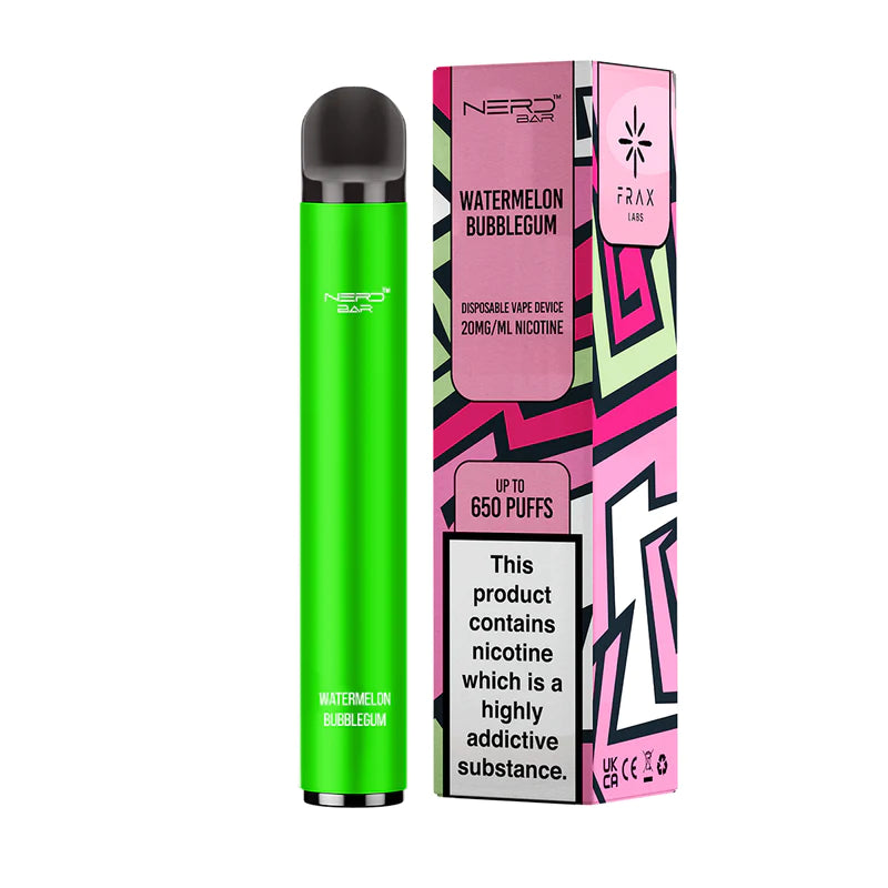 NERD BAR WATERMELON BUBBLEGUM DISPOSABLE VAPE