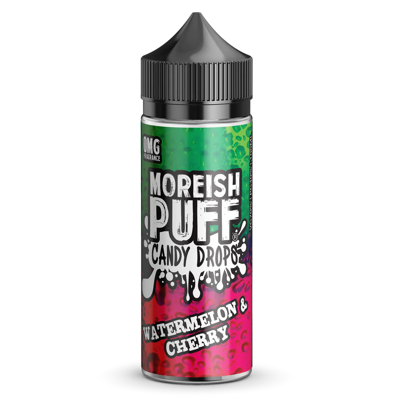 MOREISH PUFF CANDY DROPS WATERMELON & CHERRY SHORTFILL E-LIQUID 100ML