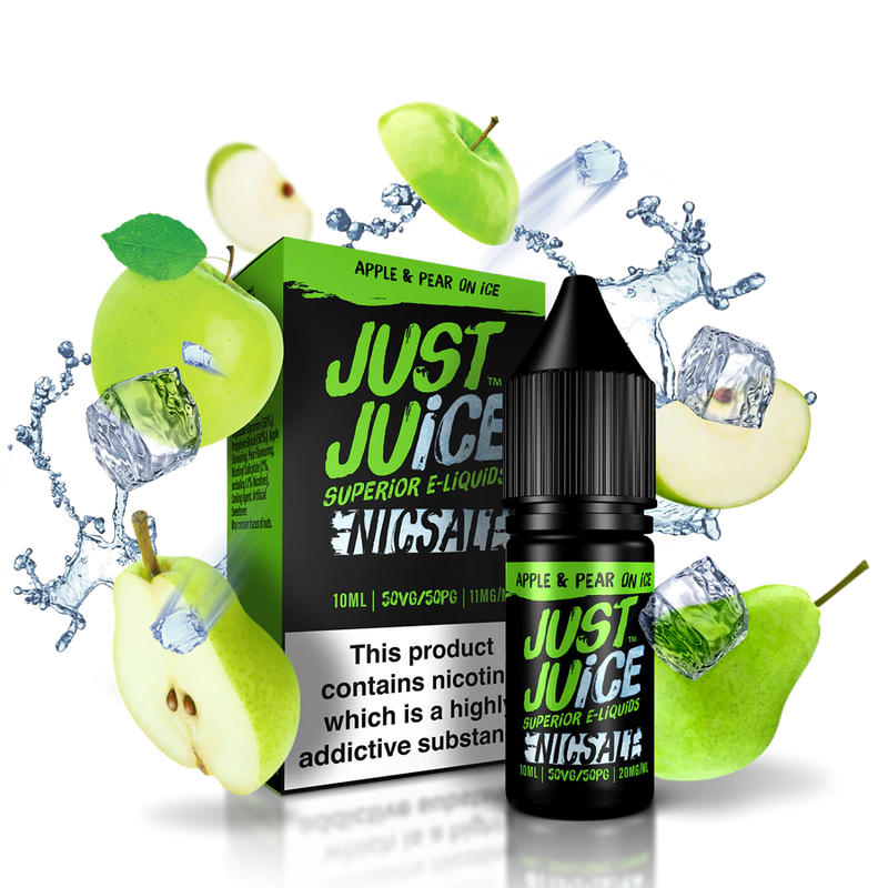 JUST JUICE APPLE & PEAR ON ICE NIC SALT E-LIQUID 10ML