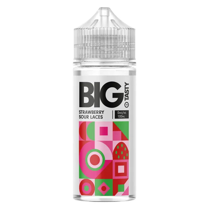 THE BIG TASTY CANDY RUSH STRAWBERRY SOUR LACES SHORTFILL E-LIQUID 100ML