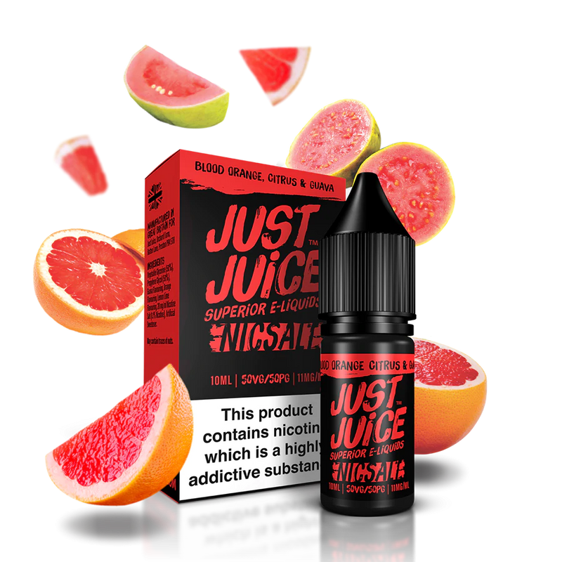 JUST JUICE BLOOD ORANGE CITRUS & GUAVA NIC SALT E-LIQUID 10ML