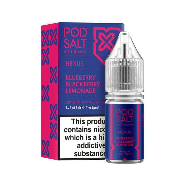 NEXUS POD SALT BLUEBERRY BLACKBERRY LEMONADE NIC SALT E-LIQUID 10ML