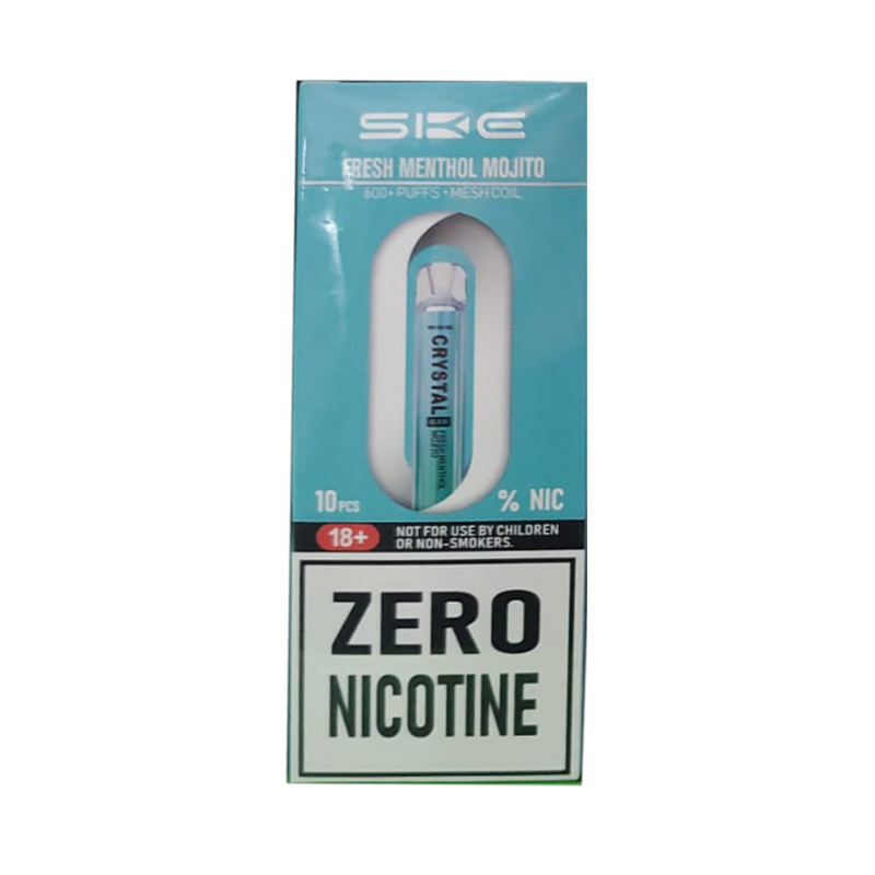 SKE CRYSTAL ZERO FRESH MENTHOL MOJITO DISPOSABLE 600 PUFFS