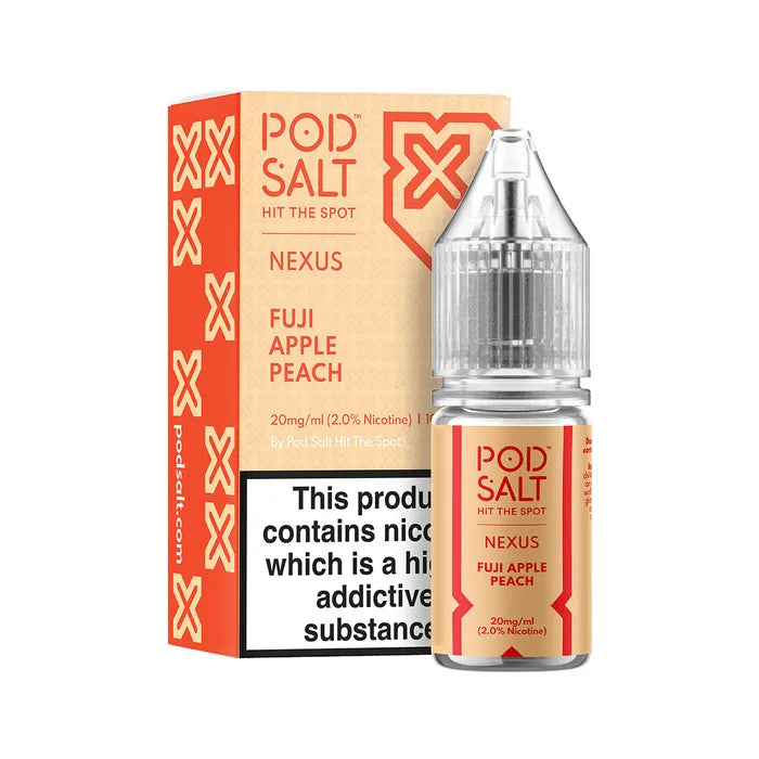 NEXUS POD SALT FUJI APPLE PEACH NIC SALT E-LIQUID 10ML