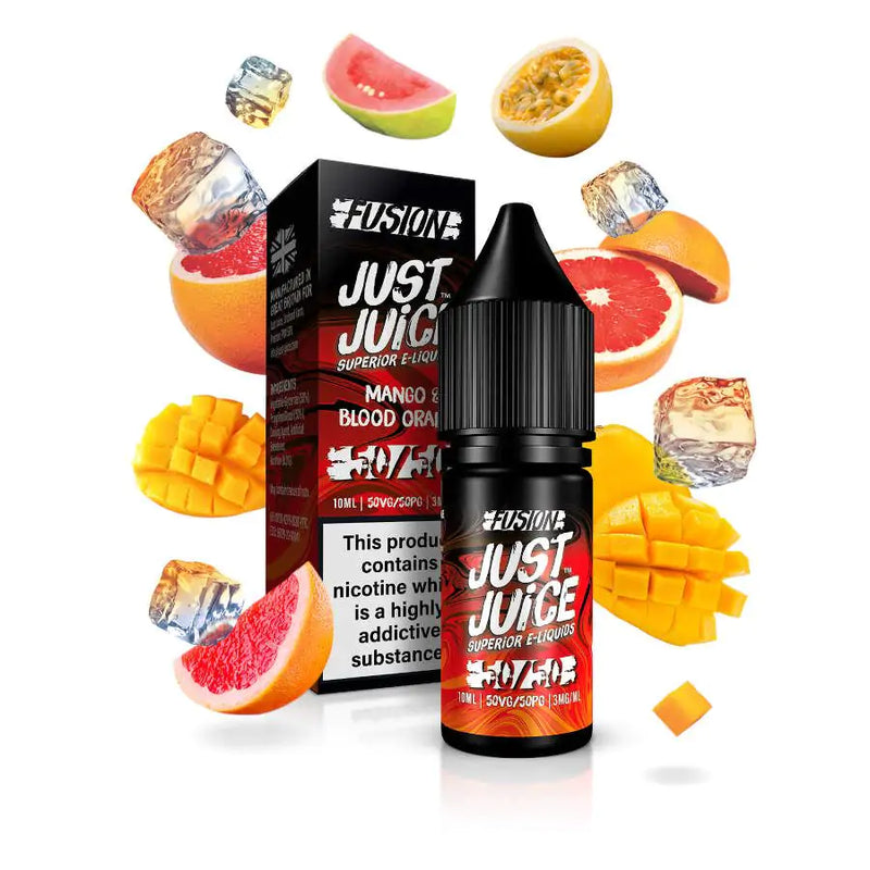 JUST JUICE FUSION MANGO & BLOOD ORANGE ICE 50/50 E-LIQUID 10ML