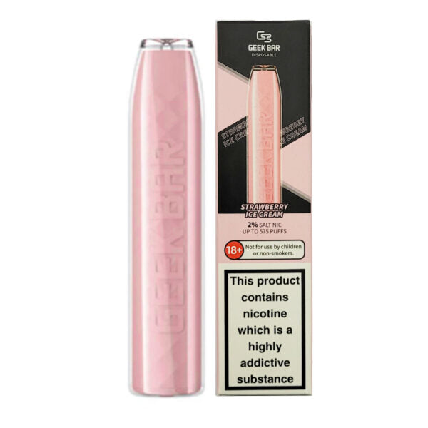 GEEK BAR STRAWBERRY ICE CREAM DISPOSABLE VAPE 575 PUFF